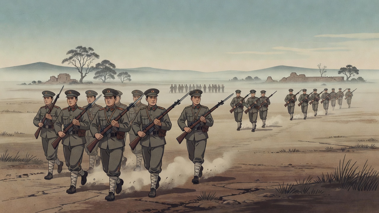 北伐を進める国民革命軍の兵士たち